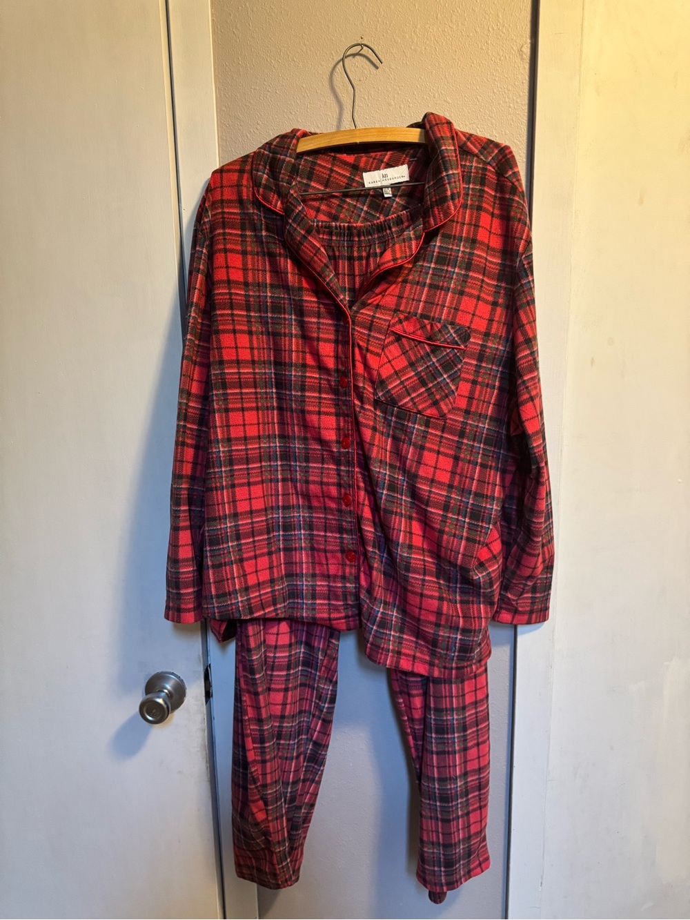 Karen Neuburger Red and Black Plaid Pajama Set